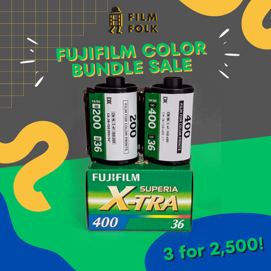 FUJIFILM COLOR BUNDLE (COLOR200, COLOR400, XTRA400) - 135/35MM FORMAT COLORED PHOTOGRAPHIC FILM - 36SHOTS